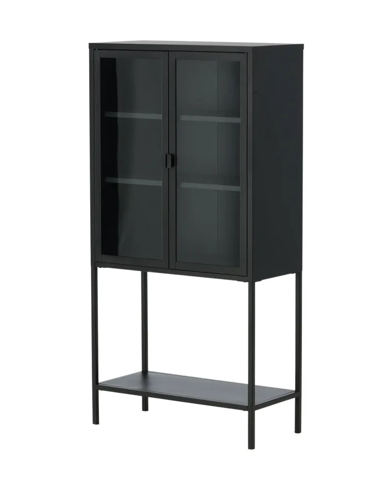 Misha Sideboard aus Stahl in 35 × 150 × 75 cm, Schwarz, Ansicht 2