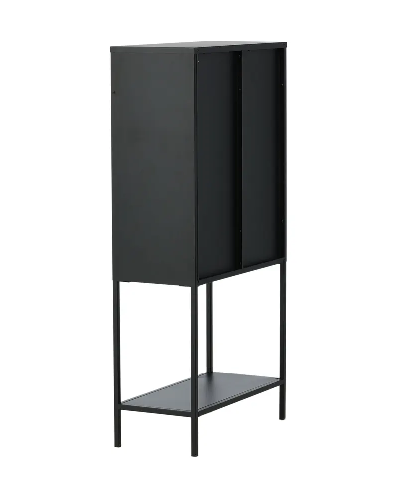 Misha Sideboard aus Stahl in 35 × 150 × 75 cm, Schwarz, Ansicht 5