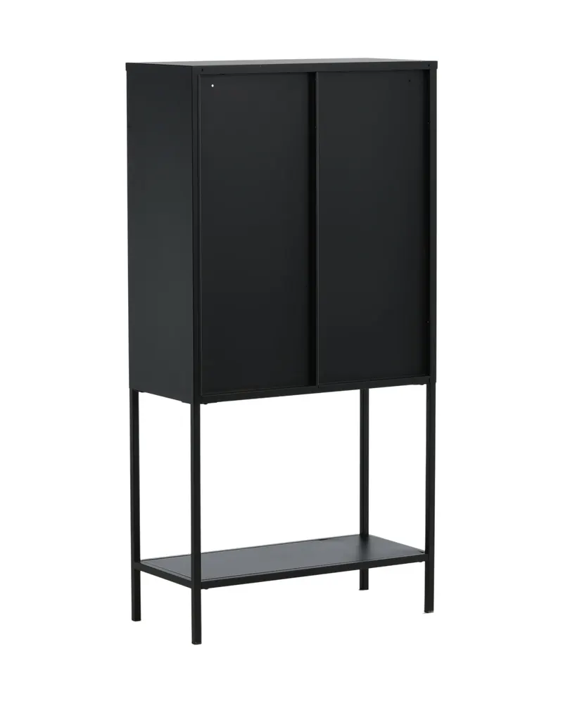 Misha Sideboard aus Stahl in 35 × 150 × 75 cm, Schwarz, Ansicht 6