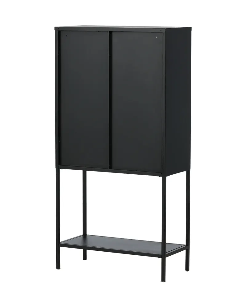 Misha Sideboard aus Stahl in 35 × 150 × 75 cm, Schwarz, Ansicht 8