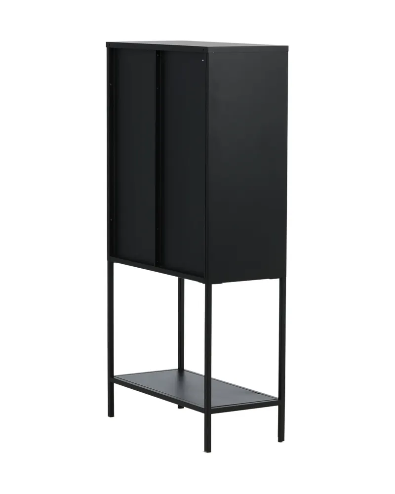 Misha Sideboard aus Stahl in 35 × 150 × 75 cm, Schwarz, Ansicht 9