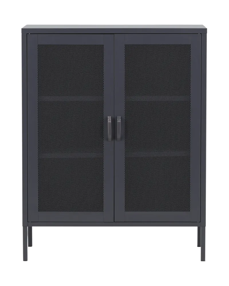 Misha Sideboard aus Stahl in 40 × 102 × 80 cm, Grau, Ansicht 1