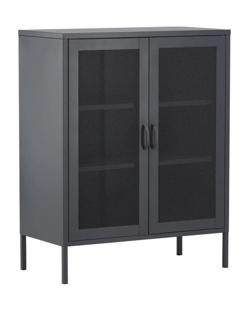 Misha Sideboard aus Stahl in 40 × 102 × 80 cm, Grau, Ansicht 2
