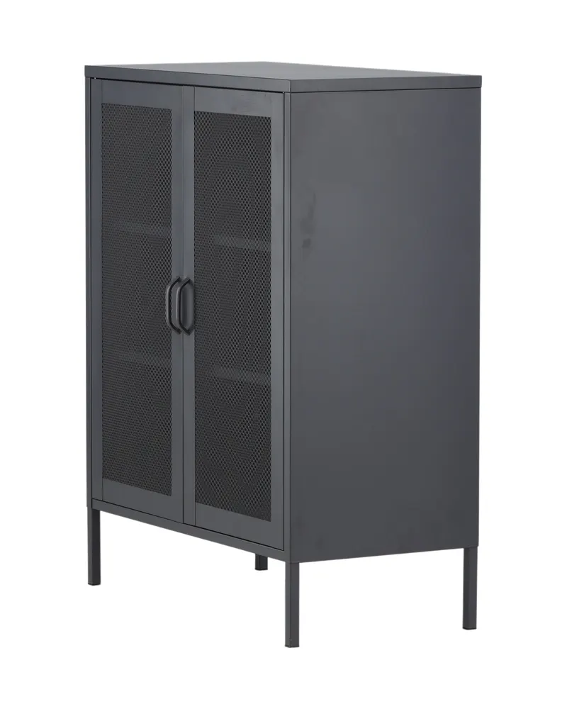 Misha Sideboard aus Stahl in 40 × 102 × 80 cm, Grau, Ansicht 3