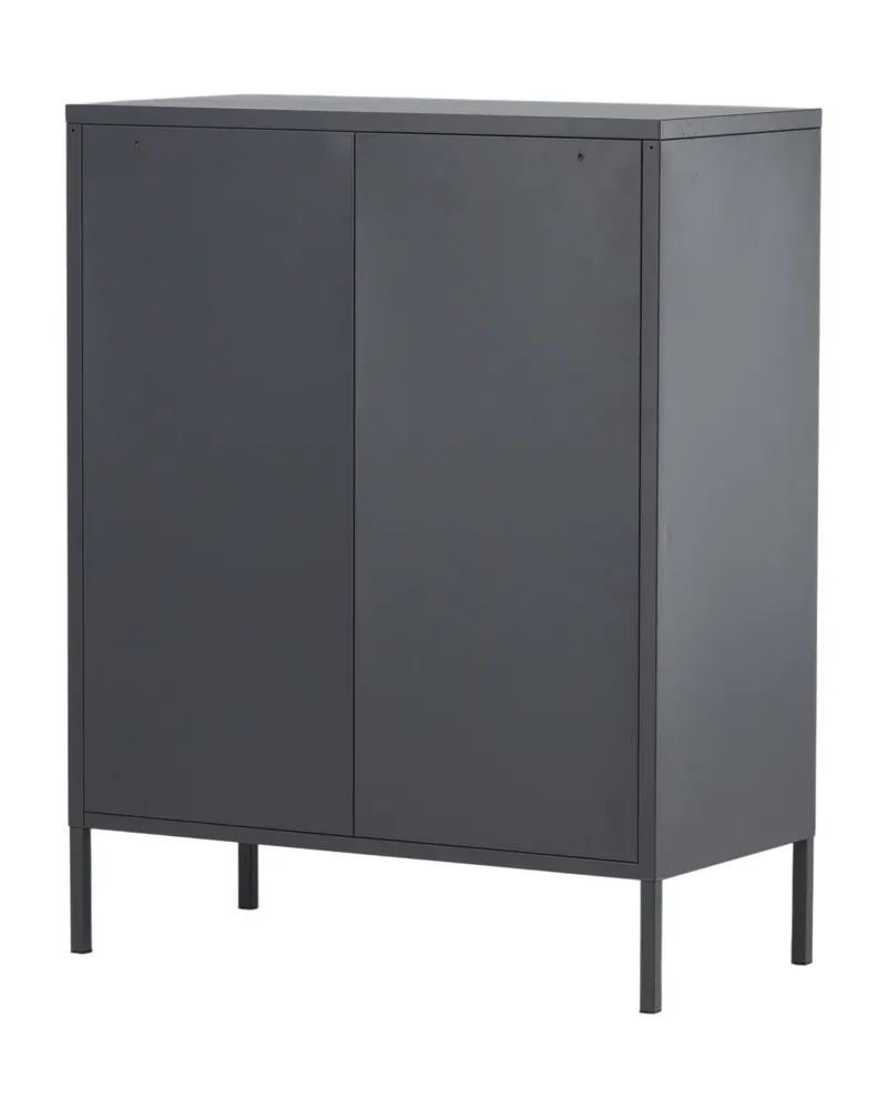 Misha Sideboard aus Stahl in 40 × 102 × 80 cm, Grau, Ansicht 8