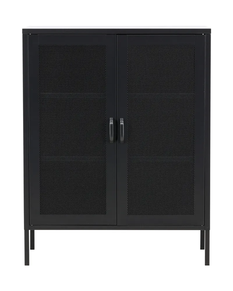 Misha Sideboard aus Stahl in 40 × 102 × 80 cm, Schwarz, Ansicht 1