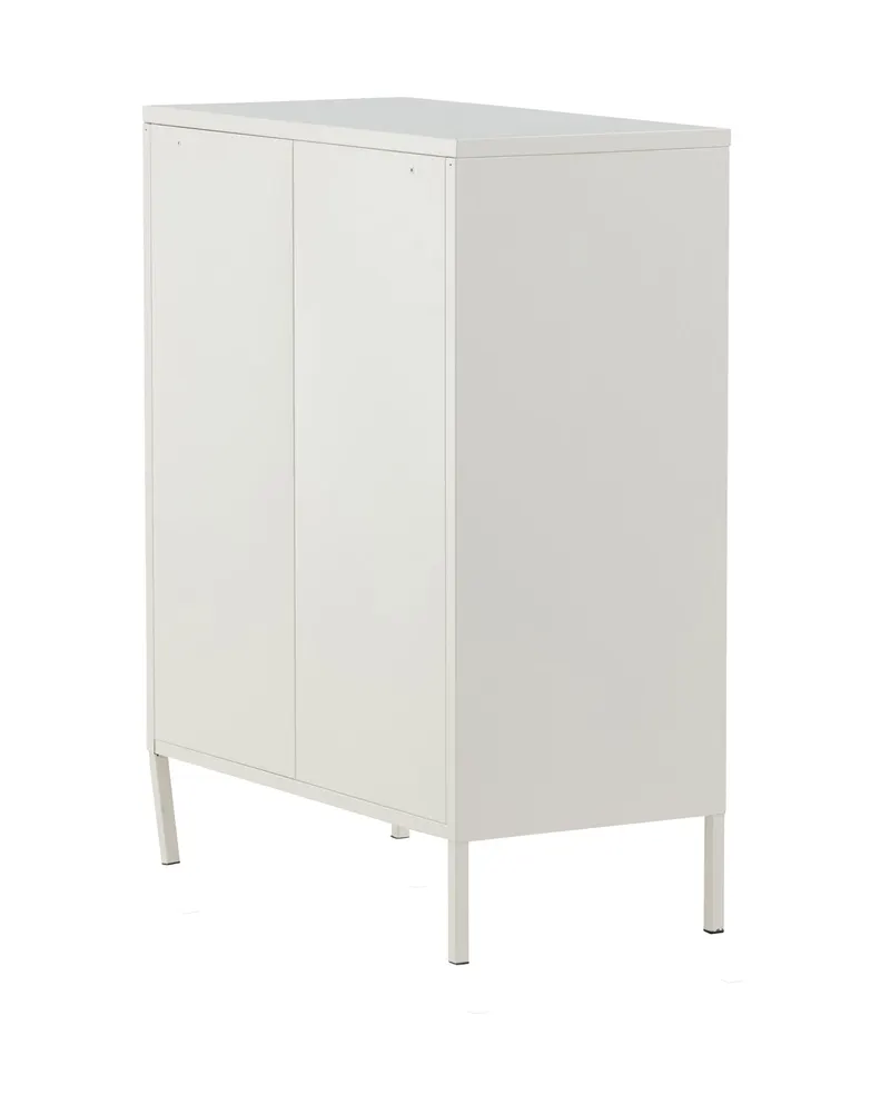 Misha Sideboard aus Stahl in 40 × 102 × 80 cm, Weiß, Ansicht 12