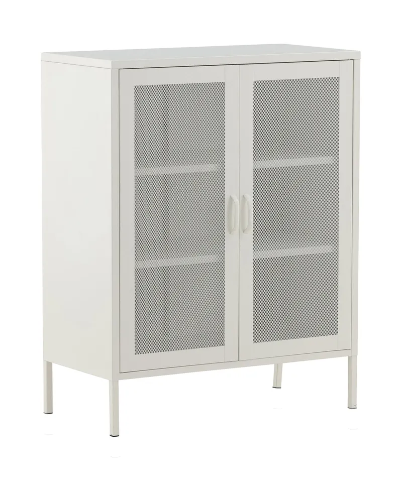 Misha Sideboard aus Stahl in 40 × 102 × 80 cm, Weiß, Ansicht 2