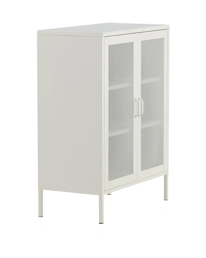 Misha Sideboard aus Stahl in 40 × 102 × 80 cm, Weiß, Ansicht 3