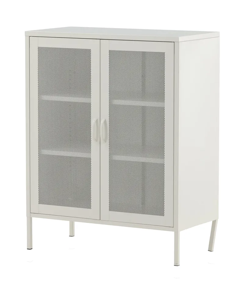 Misha Sideboard aus Stahl in 40 × 102 × 80 cm, Weiß, Ansicht 5