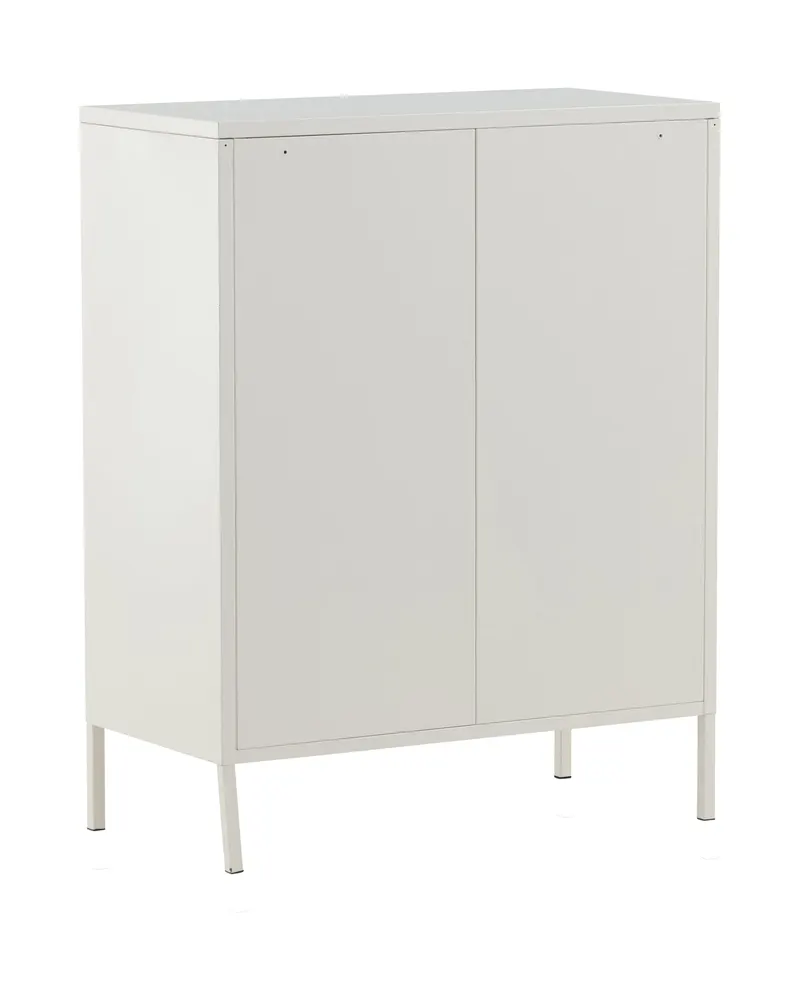 Misha Sideboard aus Stahl in 40 × 102 × 80 cm, Weiß, Ansicht 6
