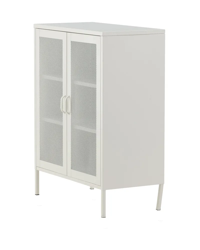 Misha Sideboard aus Stahl in 40 × 102 × 80 cm, Weiß, Ansicht 7