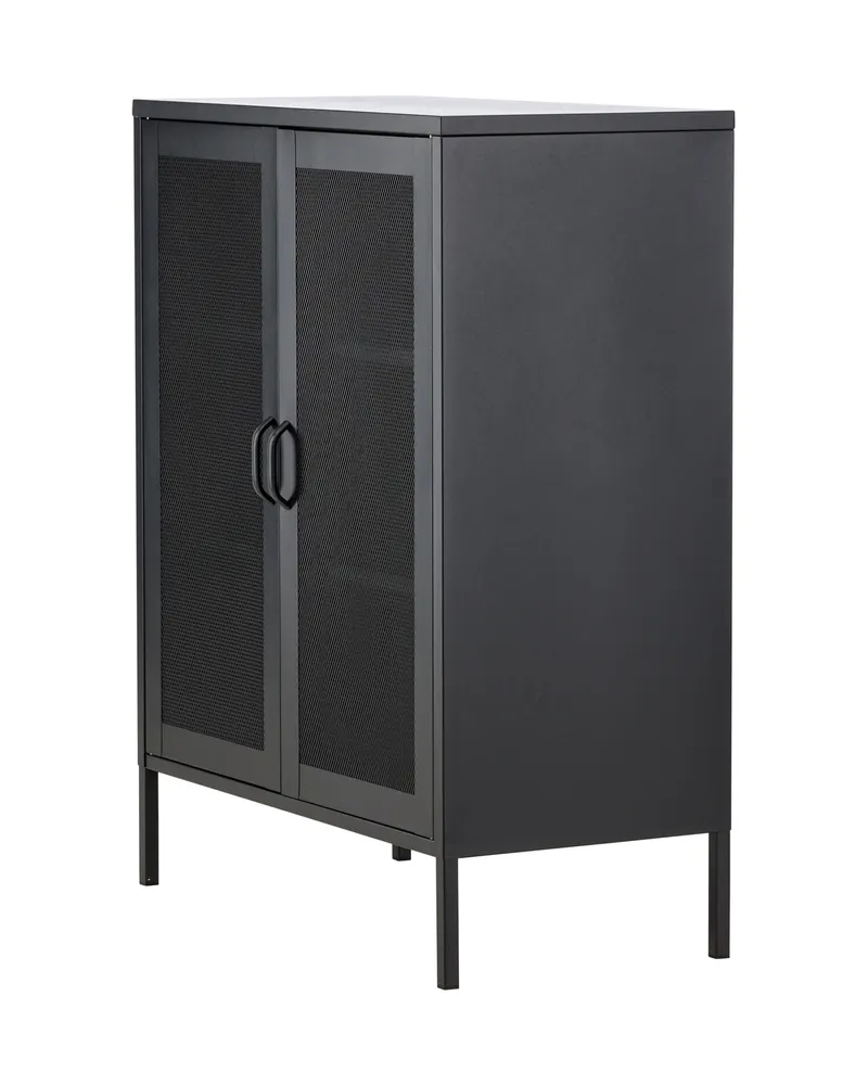 Misha Sideboard aus Stahl in 40 × 101,5 × 80 cm, Schwarz, Ansicht 5