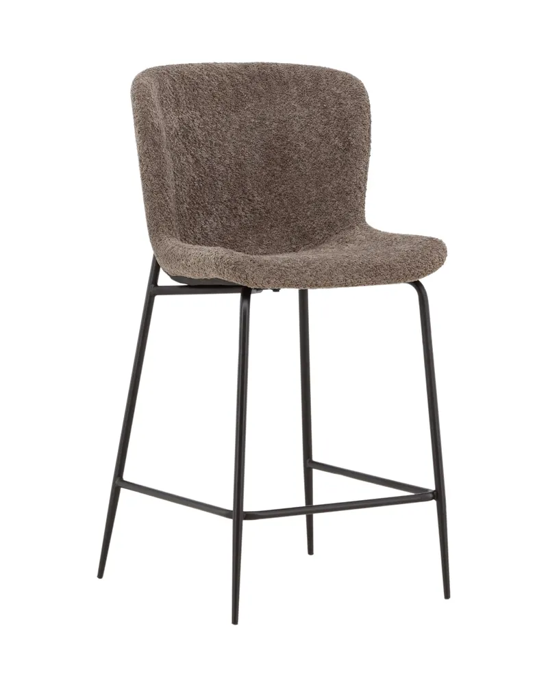 Modesto Barhocker mit Lehne in Bouclé, Ansicht 2