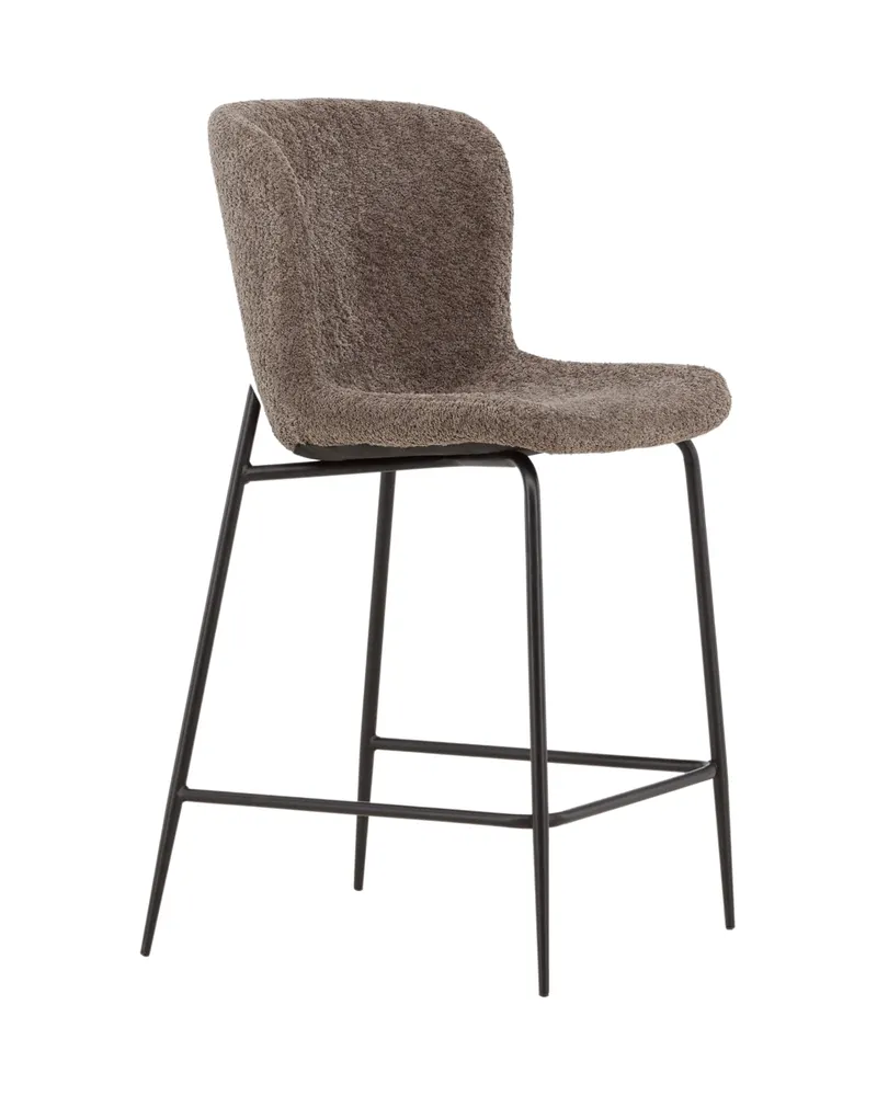Modesto Barhocker mit Lehne in Bouclé, Ansicht 3
