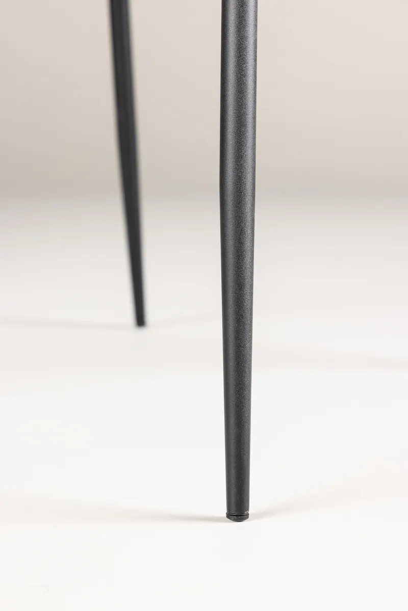 Modesto gepolsterter Esszimmerstuhl in Schwarz, Polyester-Teddystoff, im Wohnraum, Ansicht 4