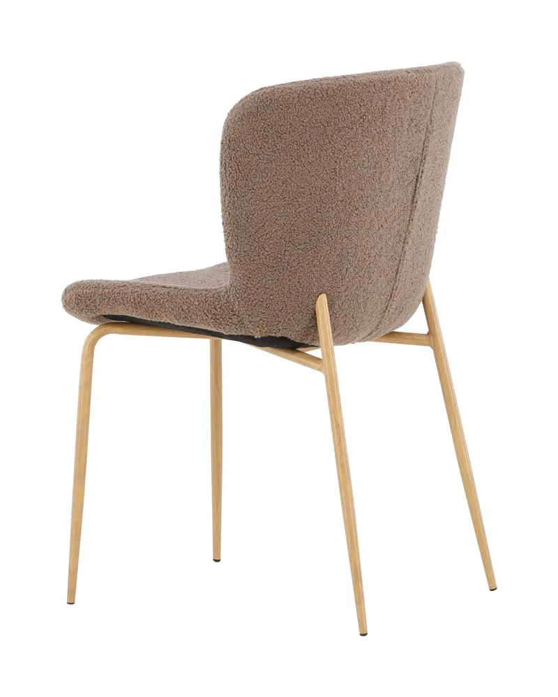 Modesto gepolsterter Esszimmerstuhl in Braun, Gestell Mokka, Polyester-Teddystoff, Ansicht 11