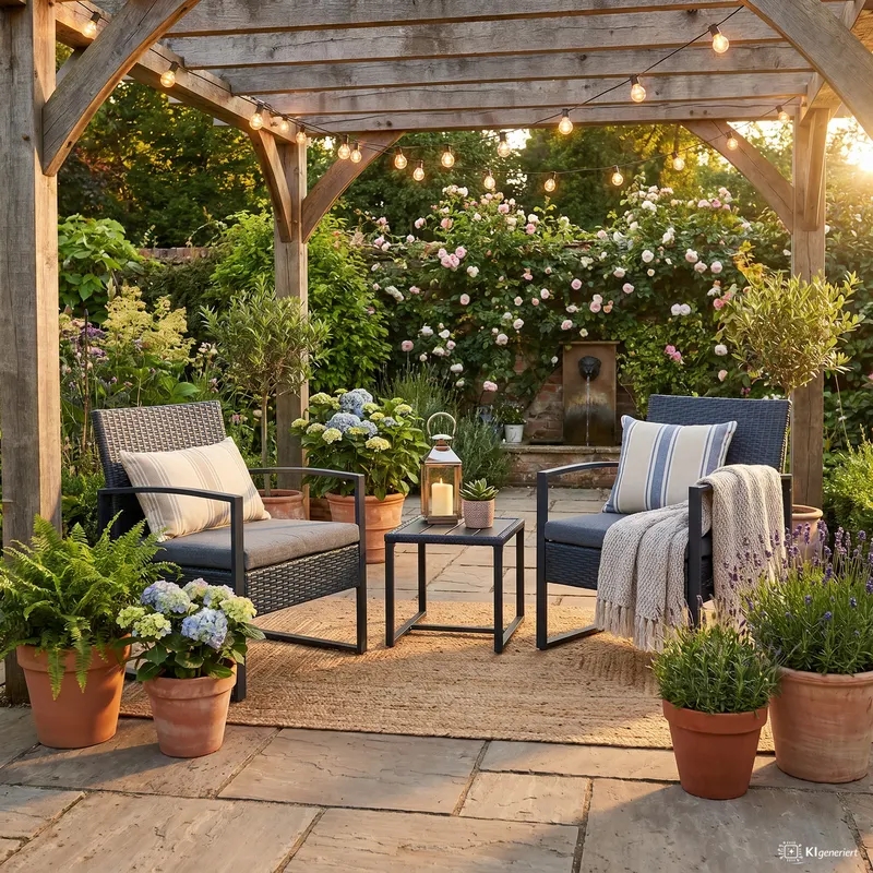 Outdoor-Sitzgruppe aus Polyrattan, anthrazit, Ansicht 10