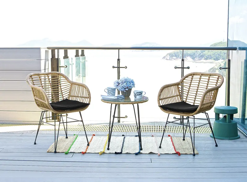 Outdoor Sitzgruppe aus Polyrattan, Ansicht 1
