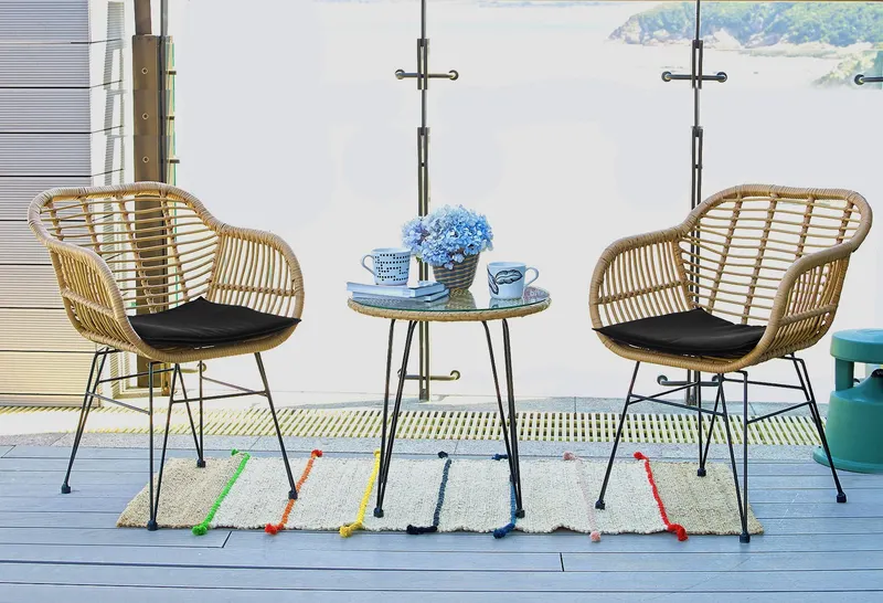 Outdoor Sitzgruppe aus Polyrattan, Ansicht 6