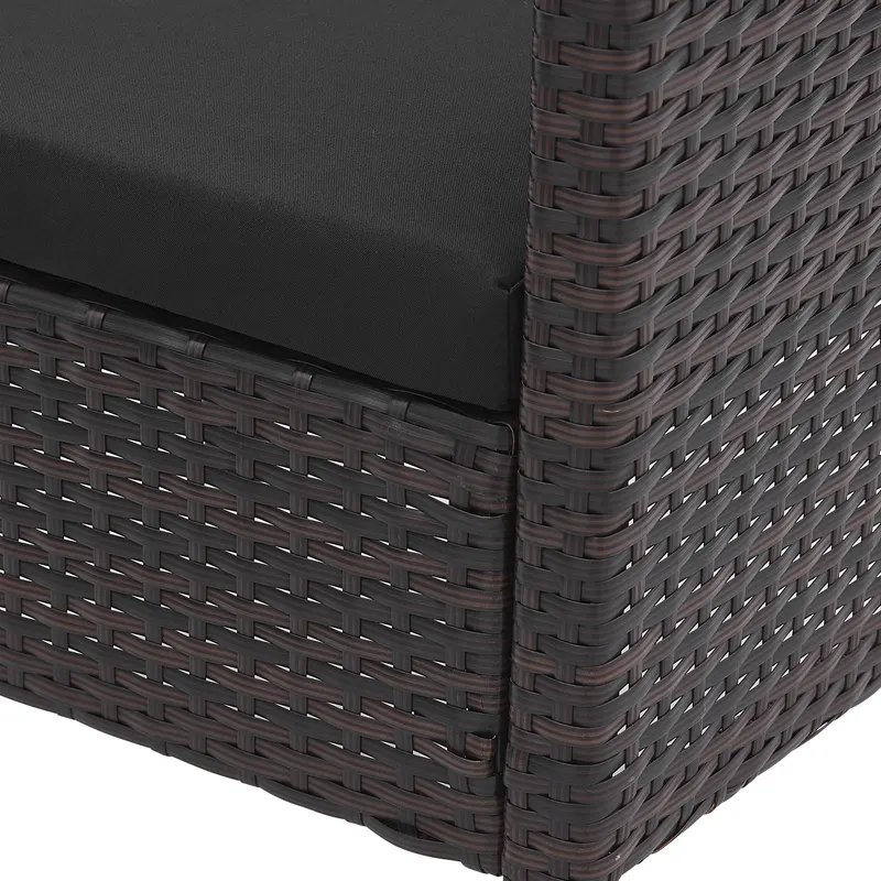 Outdoor-Sitzgruppe aus braunem Polyrattan, Ansicht 2