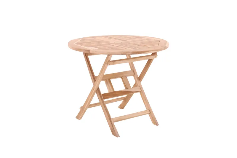 Runder Gartentisch aus Teakholz, klappbar