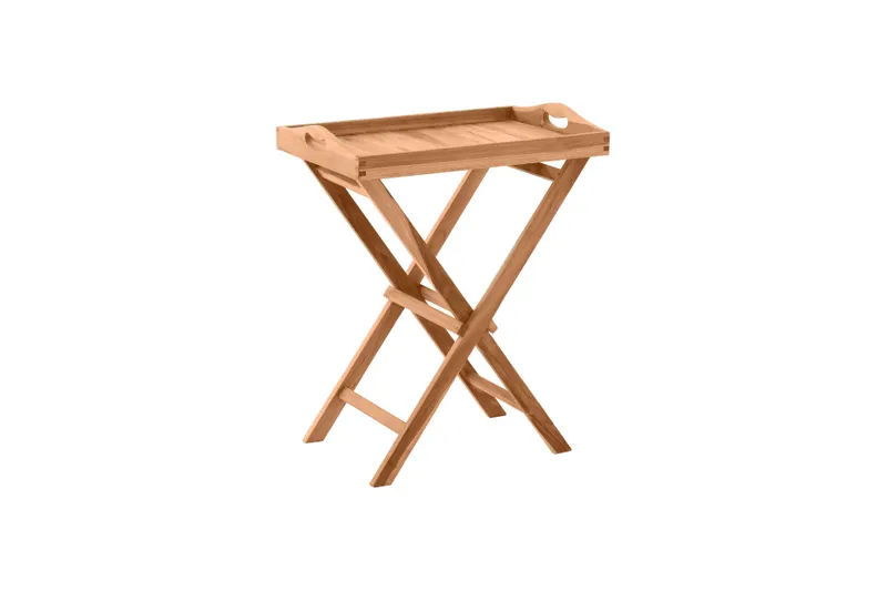 Outdoor Serviertisch aus Teakholz, natur