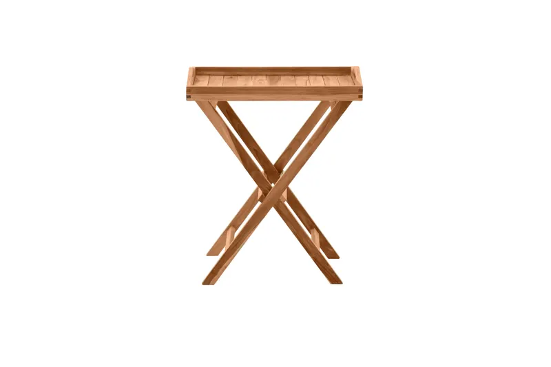 Outdoor Serviertisch aus Teakholz, natur, Ansicht 2
