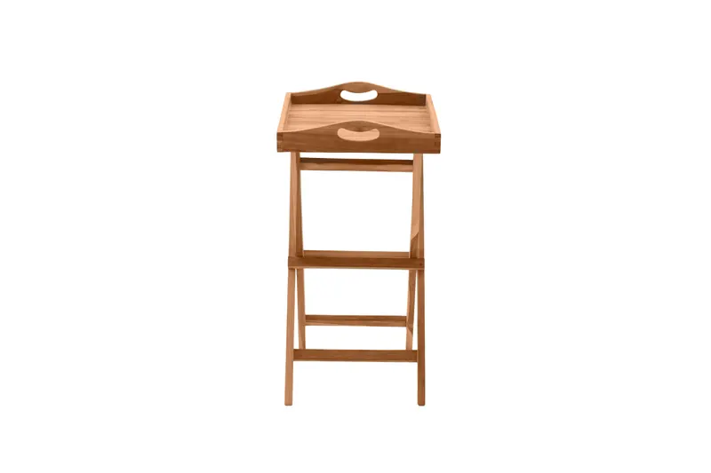 Outdoor Serviertisch aus Teakholz, natur, Ansicht 3
