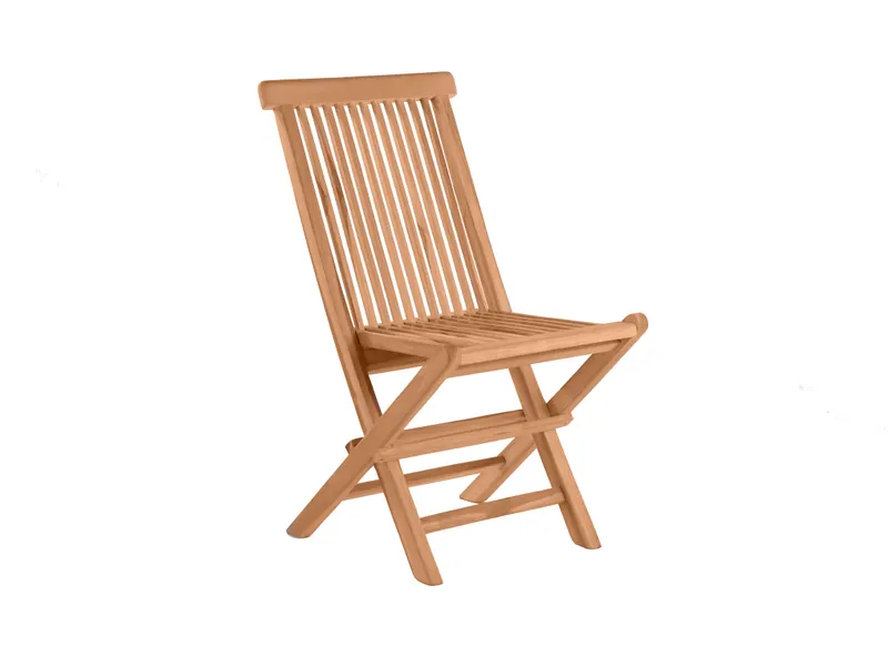 Gartenstuhl-Set aus Teakholz, natur, 2er-Set