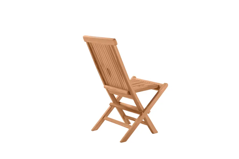 Gartenstuhl-Set aus Teakholz, natur, 2er-Set, Ansicht 3