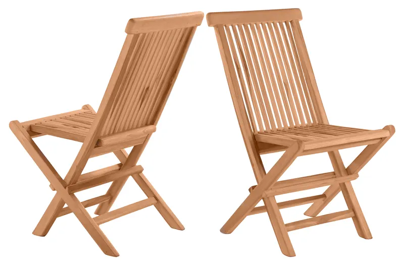 Gartenstuhl-Set aus Teakholz, natur, 2er-Set, Ansicht 8