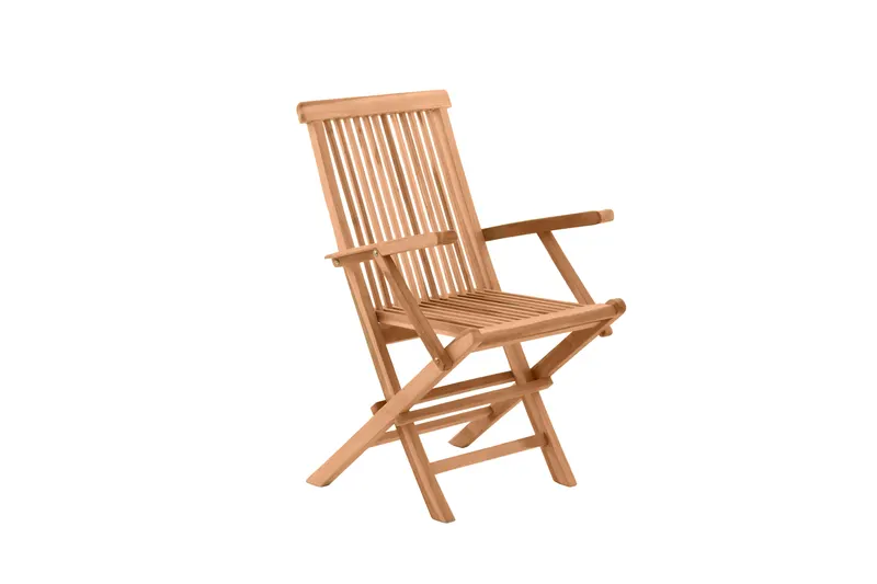 Gartensessel, 2er-Set, Teakholz natur, Ansicht 1