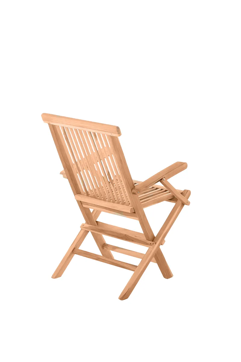 Gartensessel, 2er-Set, Teakholz natur, Ansicht 3