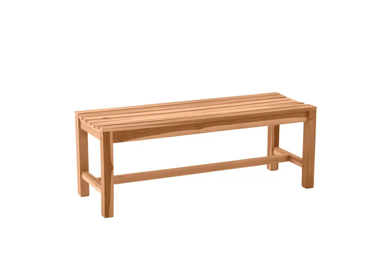 Outdoor Gartensitzbank aus Teakholz, natur