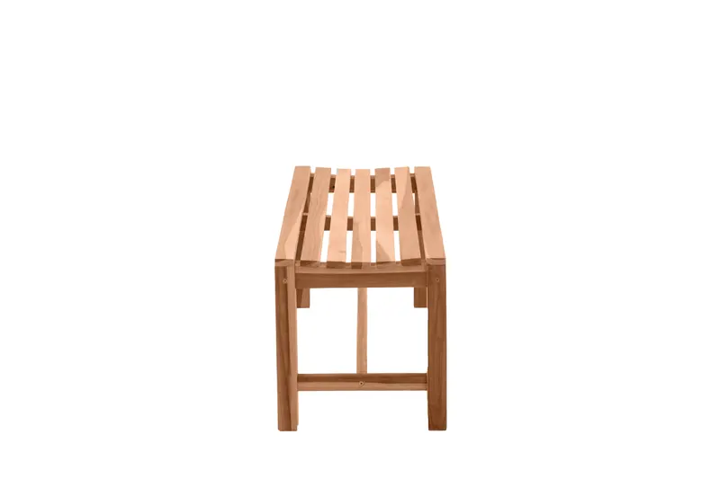 Outdoor Gartensitzbank 120 cm aus Teakholz, natur, Ansicht 3