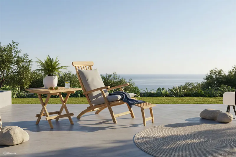Outdoor Tisch aus Teakholz, natur, Ansicht 11