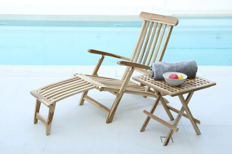 Outdoor Tisch aus Teakholz, natur, Ansicht 7