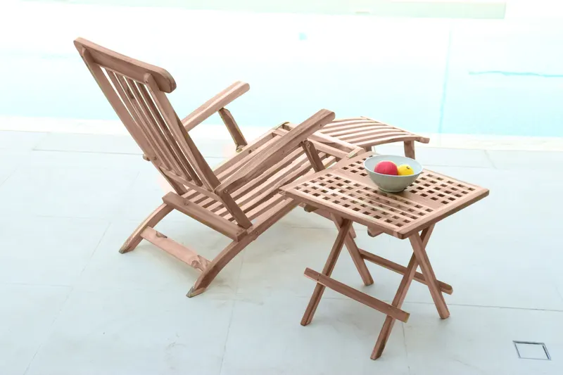 Outdoor Tisch aus Teakholz, natur, Ansicht 8