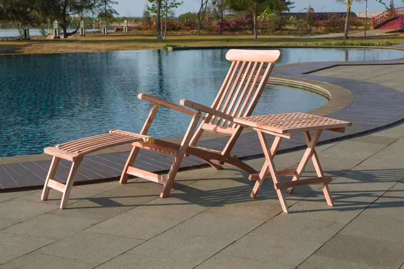 Outdoor Tisch aus Teakholz, natur, Ansicht 9