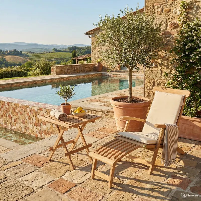 Outdoor Tisch aus Teakholz, natur, Ansicht 10