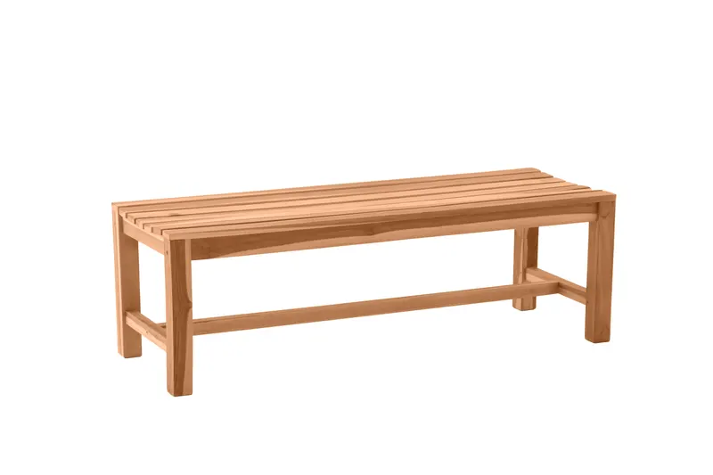 Outdoor-Gartensitzbank 150 cm aus Teakholz, Ansicht 3