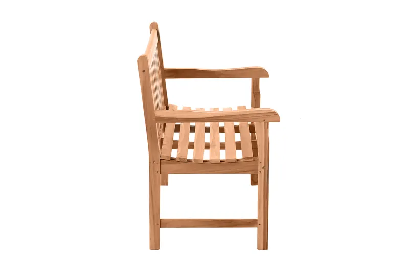 Outdoor-Gartenbank 120 cm aus Teakholz, Ansicht 2