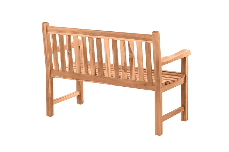 Outdoor-Gartenbank 120 cm aus Teakholz, Ansicht 3
