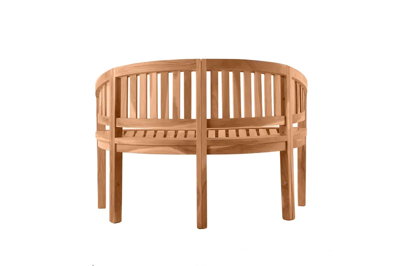 Gartensitzbank aus Teakholz, natur, 120 cm, Ansicht 3