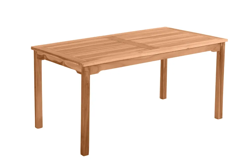 Gartentisch 150 × 90 cm aus Teakholz, natur