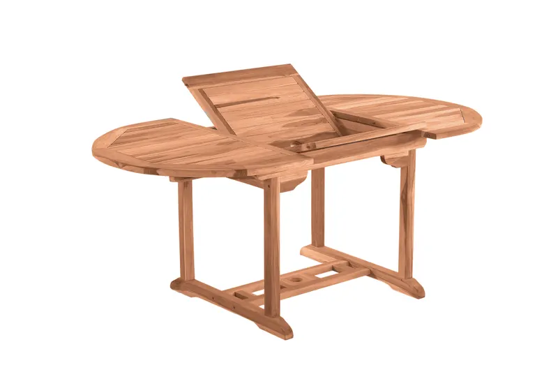 Gartentisch Ø 120 cm aus Teakholz, natur, Ansicht 1