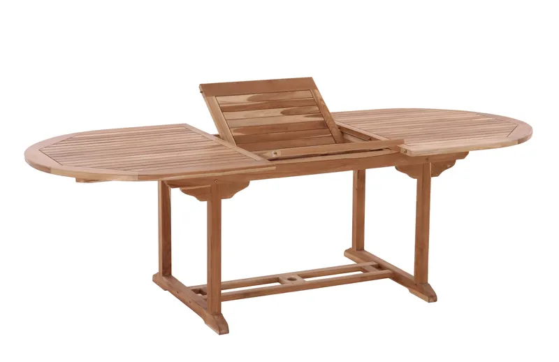 Outdoor-Gartentisch 180 × 100 cm aus Teakholz, natur
