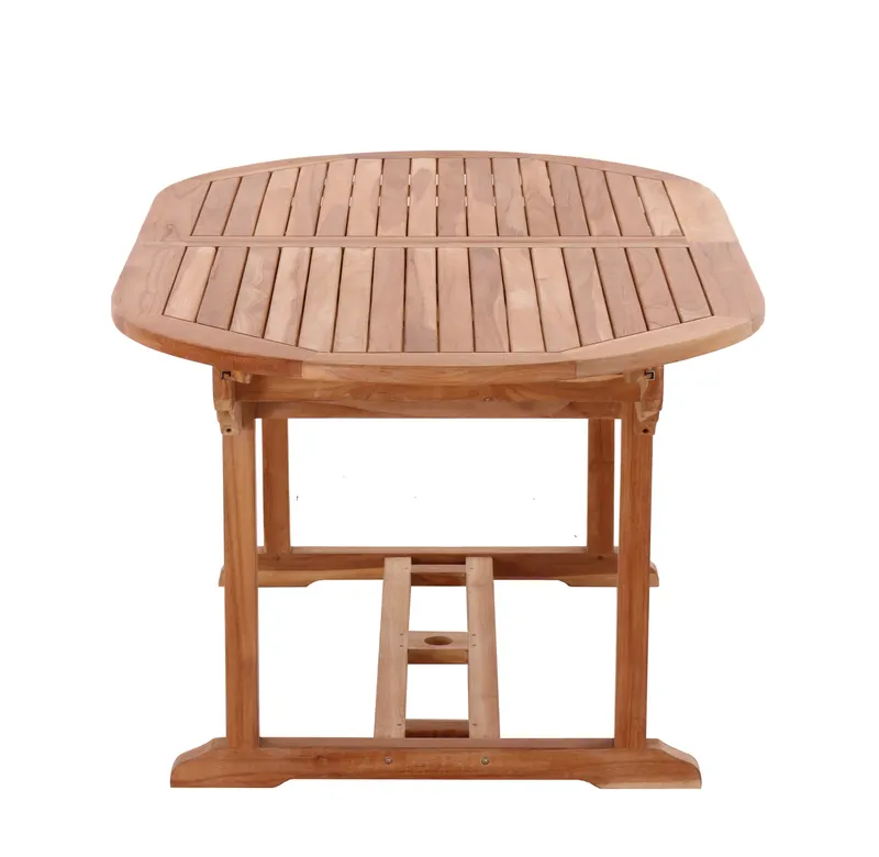 Outdoor-Gartentisch 180 × 100 cm aus Teakholz, natur, Ansicht 3