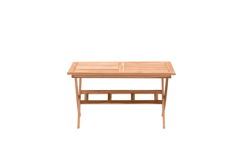 Outdoor-Gartentisch 135 × 85 cm aus Teakholz, natur, Ansicht 2